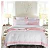 GLAMDIA Bed, Premium 100% Cotton Hotel White Bedding Set Luxury Queen King US Size Duvet Cover Bed Sheet Fitted Sheet Pillowcases, MM-102 view 1