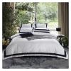 GLAMDIA Bed, Premium 100% Cotton Hotel White Bedding Set Luxury Queen King US Size Duvet Cover Bed Sheet Fitted Sheet Pillowcases, MM-102 view 2