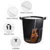 Laundry Hamper Large Laundry Basket Round Laundry Hampers with Handles Musical Instrument Guitar Dirty Clothes Hamper Storage Basket for Family Bedroom Decoration view 3