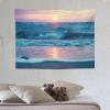 ZhiRain Blue Ocean Beach Sea Tapestry Wall Hanging Sunset Shore Australian Beach Sea Tapestries Home Decor for Living Room Bedroom Apartment Farmhouse Dorm 30"x40" view 1