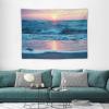 ZhiRain Blue Ocean Beach Sea Tapestry Wall Hanging Sunset Shore Australian Beach Sea Tapestries Home Decor for Living Room Bedroom Apartment Farmhouse Dorm 30"x40" view 3