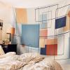 SEVENBABU Abstract Tapestry Abstract Oil Painting Sun Simple Geometic Wall Hanging Aesthetic Tapestries Hippie Wall Decor Home Decoration for Bedroom Living Room Dorm 51 x 60 inches view 3