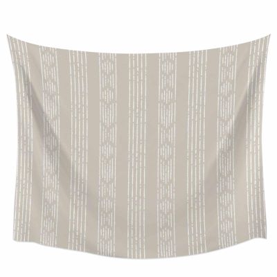 SEVENBABU Geometric Tapestry Vintage Boho Lines Texture Beige Wall Hanging Aesthetic Tapestries Hippie Wall Decor Home Decoration for Bedroom Living Room Dorm 60 x 80 inches