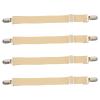 HOLIDYOYO 4pcs Adjustable Bed Sheet Fasteners Clips Elastic Straps for Fitted and Flat Prevent Wrinkles Design for Mattress and Easy to Install view 1