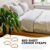 HOLIDYOYO 4pcs Adjustable Bed Sheet Fasteners Clips Elastic Straps for Fitted and Flat Prevent Wrinkles Design for Mattress and Easy to Install view 3