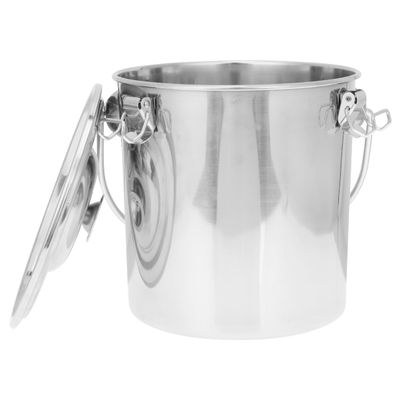 iplusmile Stainless Steel Airtight Canisters Container: 152 fl oz Airtight Clamp Lid Kitchen Food Storage Bucket for Rice Flour Grain Coffee Bean Flour Oil Sugar Milk