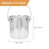 iplusmile Stainless Steel Airtight Canisters Container: 152 fl oz Airtight Clamp Lid Kitchen Food Storage Bucket for Rice Flour Grain Coffee Bean Flour Oil Sugar Milk view 2