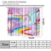 JanJCurt Unicorn Girls Curtains, Pink Princess Magic Castle Rainbow Hot Air Balloon Fantasy Fairy Tale Purple Fireworks Print Window Curtains for Kids Bedroom Living Room 72" W X 63" L view 2