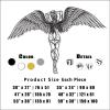 Angel Metal Wall Art, Large Angel Wings Wall Decor, Guardian Angel Art, Metal Angel Wings Wall Art, Angel Wings Wall Hanging, Home Decor Artwork, Housewarming Gift (53 x 36 inch | 135 x 91 cm, Gold) view 4