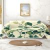 YQJcSai Green Leaves Couch Cover for 3 Cushion Sofa Covers for Pet Dogs Cats Washable view 2