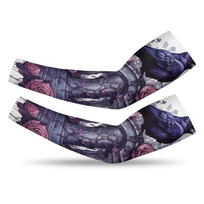 JHION Cooling Arm Sleeves Bird Gardening Sleeves Compression Sports Arm Sleeve Sun Protection Sleeves for Outdoor Garden Sports