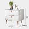 Night Stand Double Drawer Bedside Table Modern Bedroom Small Bedside Cabinet Slate Locker Wood Living Room Study Side Table Bedside Tables (Color : D) view 2
