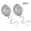 2 Piece Tea Ball Set Stainless Steel Tea Strainer Reusable Tea Diffuser Tea Ball Infuser Tea Infuser Suitable for Straining view 4