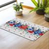 4th of July Bath Mat for Tub,Non Slip Bathroom Floor Runner Rug Quick Dry & Absorbent Diatomaceous Earth Shower Sink Bedroom Kitchen Living Room Doormat 20"x32" American Flag Stars Eucalyptus Plaid view 2