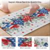4th of July Bath Mat for Tub,Non Slip Bathroom Floor Runner Rug Quick Dry & Absorbent Diatomaceous Earth Shower Sink Bedroom Kitchen Living Room Doormat 20"x32" American Flag Stars Eucalyptus Plaid view 3
