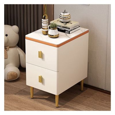 Night Stand Ultra-Narrow Double-Drawer Bedside Table Wide Mini Light Luxury Hotel Small Modern Bedside Storage Side Cabinet Home Storage Cabinet Bedside Tables (Color : B)
