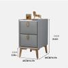 HASMI Night Stand Modern Bedside Table Simple Nordic Style Mini Bedroom Bedside Table Slate Full Wood Storage Cabinet for Living Room Sofa Bedside Tables (Color : B) view 2