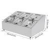 Silencear Stainless Steel Spice Rack Shelf, Organizer Stand with Six 1/6 Pans and Six Ladles, Two Rows, Countertop Holder for Seasoning Ingredients Topping and Fruits view 3