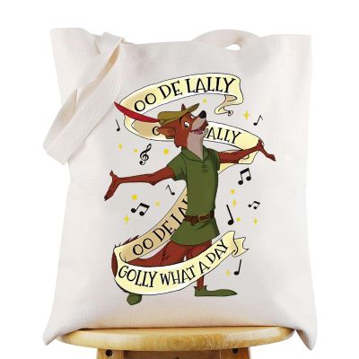 G2TUP Foxes Canvas Tote Bag Animal Movie Fans Gift Oo De Lally What A Day Shoulder Bag Foxes Merch (Oo De Lally TG)