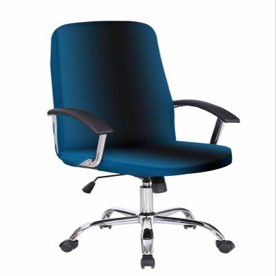 Black Blue Office Chair Cover Large Stretchable, Removable Computer Chair Back Covers Dustproof Office Desk Chair Seat Slipcovers Cushion Protector Modern Abstract Minimalist Geometric Striped