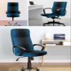 Black Blue Office Chair Cover Large Stretchable, Removable Computer Chair Back Covers Dustproof Office Desk Chair Seat Slipcovers Cushion Protector Modern Abstract Minimalist Geometric Striped view 4