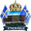 3D Stockholm Sweden Fridge Magnet Tourist Souvenir Kitchen Refrigerator Magnet Decoration Hand Painted Craft view 1