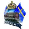 3D Stockholm Sweden Fridge Magnet Tourist Souvenir Kitchen Refrigerator Magnet Decoration Hand Painted Craft view 2