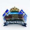 3D Stockholm Sweden Fridge Magnet Tourist Souvenir Kitchen Refrigerator Magnet Decoration Hand Painted Craft view 3