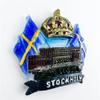 3D Stockholm Sweden Fridge Magnet Tourist Souvenir Kitchen Refrigerator Magnet Decoration Hand Painted Craft view 4
