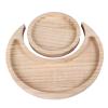 Crystal Holder Moon Tray Wooden Crystal Holder Round Crystal Organizer Tray Acacia Wood Trinket Dish for Rocks Jewelry Healing Crystals Storage view 1