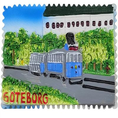3D Gothenburg Sweden Fridge Magnet Tourist Souvenir Kitchen Refrigerator Magnet Decoration Hand Painted Craft