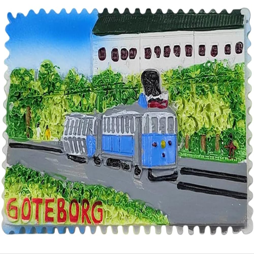 3D Gothenburg Sweden Fridge Magnet Tourist Souvenir Kitchen Refrigerator Magnet Decoration Hand Painted Craft