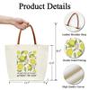 lamocho Lemon Gifts Canvas Tote Bags for Women, Lemon Tote Bag Aesthetic, Birthday Gifts for Women Friend Sister, Grocery Shopping Handbag -19 view 3