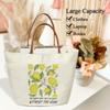 lamocho Lemon Gifts Canvas Tote Bags for Women, Lemon Tote Bag Aesthetic, Birthday Gifts for Women Friend Sister, Grocery Shopping Handbag -19 view 4