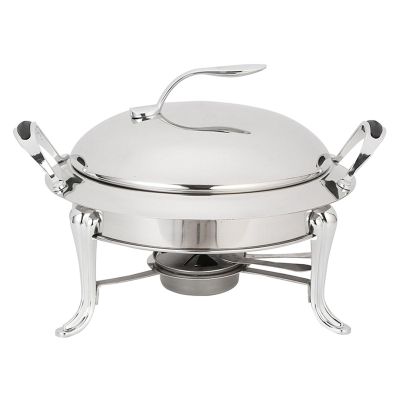 GFHVDC chafers and buffet warmers sets Food Container Warmer, Stainless Steel Round Buffet Chafer with Lid, Round Chafing Dish Buffet Set Stainless Steel for Catering, Parties, Hotels and Weddings,S