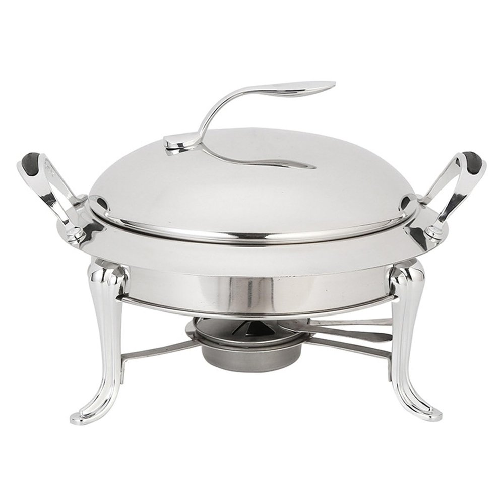 GFHVDC chafers and buffet warmers sets Food Container Warmer, Stainless Steel Round Buffet Chafer with Lid, Round Chafing Dish Buffet Set Stainless Steel for Catering, Parties, Hotels and Weddings,S