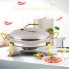GFHVDC chafers and buffet warmers sets Food Container Warmer, Stainless Steel Round Buffet Chafer with Lid, Round Chafing Dish Buffet Set Stainless Steel for Catering, Parties, Hotels and Weddings,S view 2