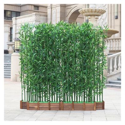 Patio Artificial Fake Bamboo Plant Privacy Fence, Indoor Outdoor Room Dividers Faux Bamboo Greenery Wall, 3 4 5 6 6.5 Feet High Landscaping Plastic Planters Privacy Wall Divider Fencing ( Color : 1m T