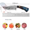 toothgeneric Meat Cleaver,Cleaver Knife Handmade Kitchen Boning Knife Meat Cleaver Vegetable Fruit Cutting Utility Knife Stainless Steel Kitchen Knives Wooden Handle (Color : Boning Knife 3pcs) view 2
