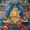 thangka, Tibetan thangka,thangka painting,buddhist tapestry,Tantric Tibetan Buddhist Thangka Wall Hanging,Guru Rinpoche,Lotus Born,Padmakara,Hot Stamping Brocade Buddhist Tapestry,for Zen Home Decor M view 2