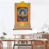 thangka, Tibetan thangka,thangka painting,buddhist tapestry,Tantric Tibetan Buddhist Thangka Wall Hanging,Guru Rinpoche,Lotus Born,Padmakara,Hot Stamping Brocade Buddhist Tapestry,for Zen Home Decor M view 4