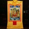 thangka, Tibetan thangka,thangka Painting,Buddhist Tapestry,Maitreya(Ajita,Future Buddha of This World), Tibetan Thangka Painting Art,Buddhist Thangka Brocade,Buddha Tapestry with Scroll (Color : YEL view 2