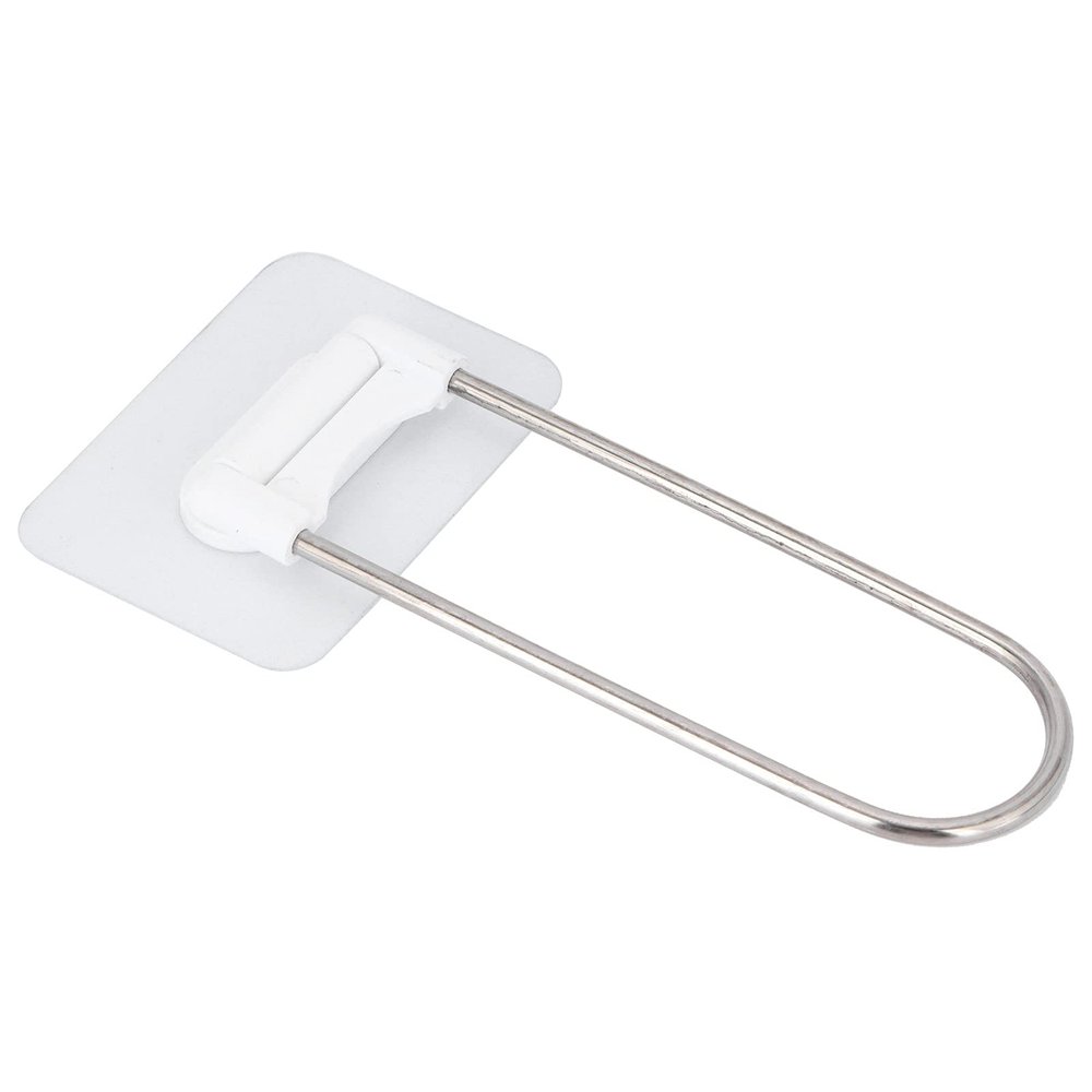 Clothes Organizer, Clothes Hanger Holder, Clothes Hanger Organizer, U-Shape Wall Storage Rack, Clothes Hanger Organizer Stainless Steel UShape Wall Storage Rack for Bathroom Balcony White