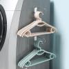 Clothes Organizer, Clothes Hanger Holder, Clothes Hanger Organizer, U-Shape Wall Storage Rack, Clothes Hanger Organizer Stainless Steel UShape Wall Storage Rack for Bathroom Balcony White view 2