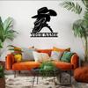 MeigoArt Custom Cowgirl Riding Metal Wall Art, Personalized Cowboy Name Tag, Girl's Room Decor, Country Girl, Barn Name, Ranch Sign view 3