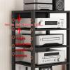 2/3/4/5-Tier AV Media Stand CD Player Stand Stereo Rack Corner TV Stand Audio Video Components Cabinet With Height Adjustable Wooden Shelf, for Life, Gaming, Recording Studio ( Size : 4 Tier 55x40x90c view 3