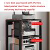 2/3/4/5-Tier AV Media Stand CD Player Stand Stereo Rack Corner TV Stand Audio Video Components Cabinet With Height Adjustable Wooden Shelf, for Life, Gaming, Recording Studio ( Size : 4 Tier 55x40x90c view 4