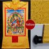 thangka, Tibetan thangka,thangka painting,buddhist tapestry,Tantric Tibetan Buddhism Thangka Wall Hanging,Three Forms of Guru Rinpoche,Lotus Born,Hot Stamping Brocade Buddhist Tapestry for Zen Home De view 4