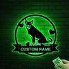 HIEPDECORSIGN Custom Name Carolina Dog Metal Sign with Led Light, Carolina Dog Lover, Carolina Dog Owner Gift, Dog Welcome Sign, Dog Metal Wall Art, 6x6, Style 3 view 4