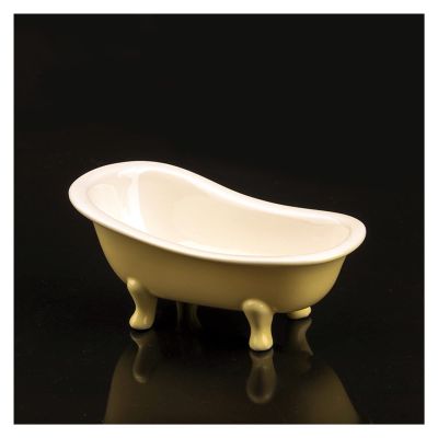 ZerHoc Ceramic Soap Dishes Shower Soap Case Household Container Storage Box Bathroom Accessories Bathtub Shape Ornaments (Color : Style 1)
